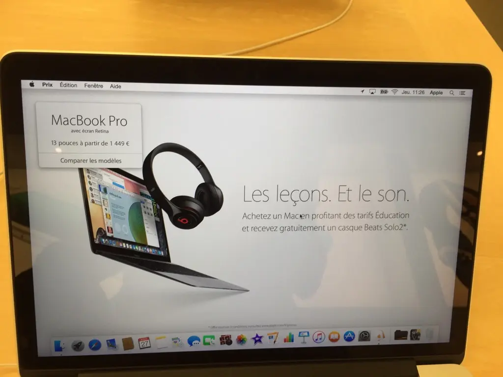 Quelques photos des nouvelles fiches produit en Apple Store (de Nice)