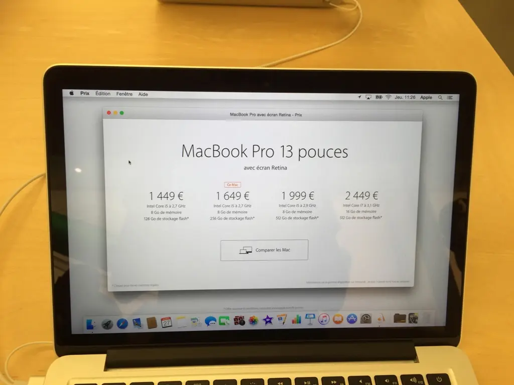 Quelques photos des nouvelles fiches produit en Apple Store (de Nice)