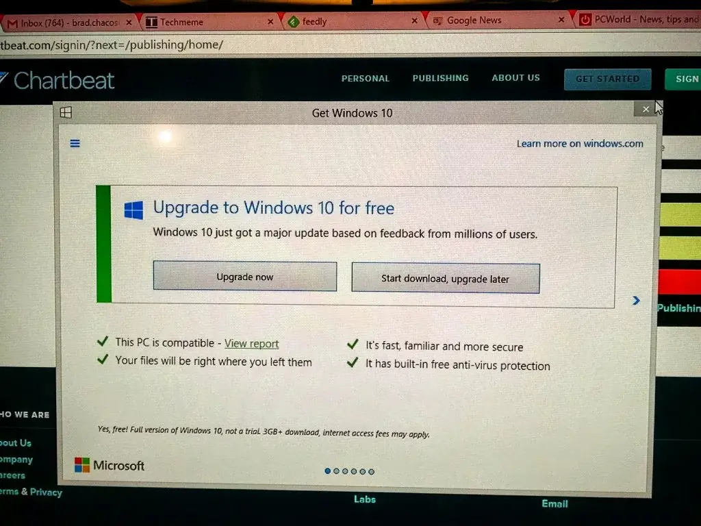 Le jeu (dangereux) de Microsoft pour forcer l'installation de Windows 10