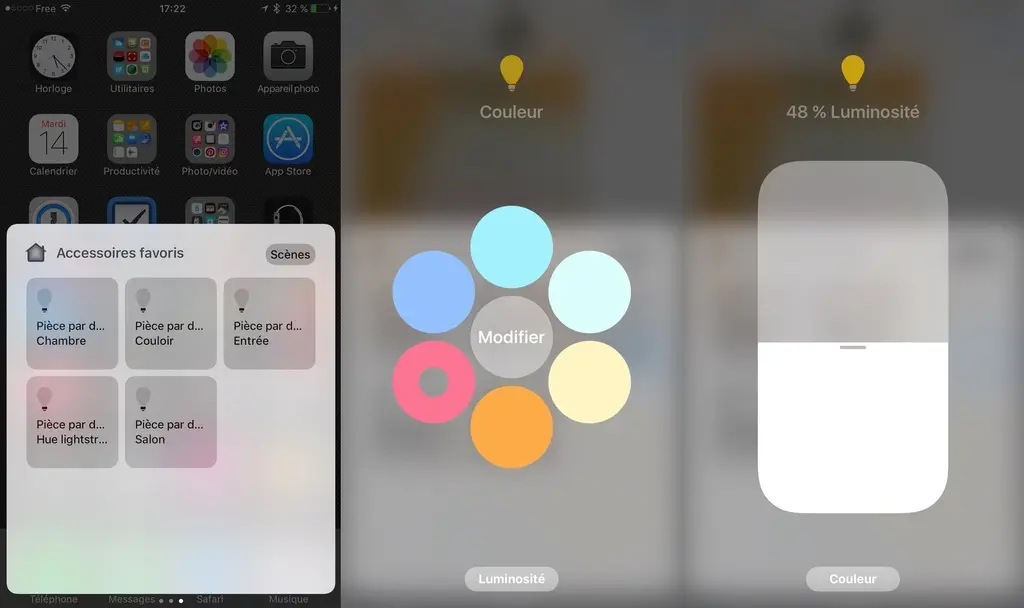 iOS 10 : des raccourcis 3D Touch dans le Centre de Contrôle !