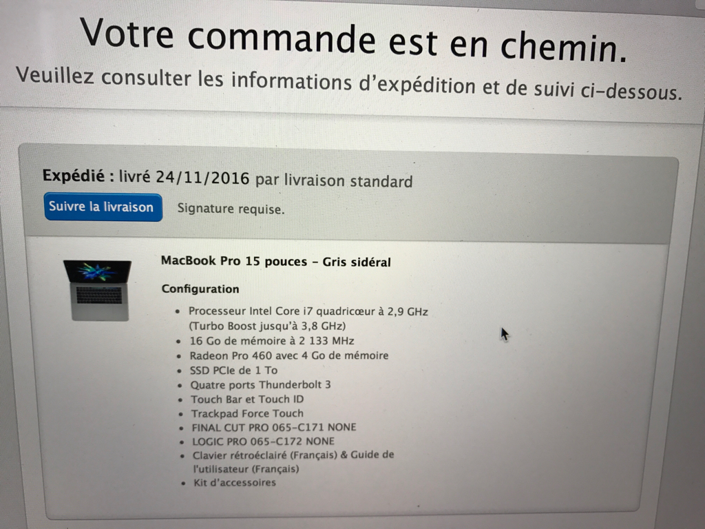 Les MacBook Pro sont expédiés en France, en Suisse et en Belgique !