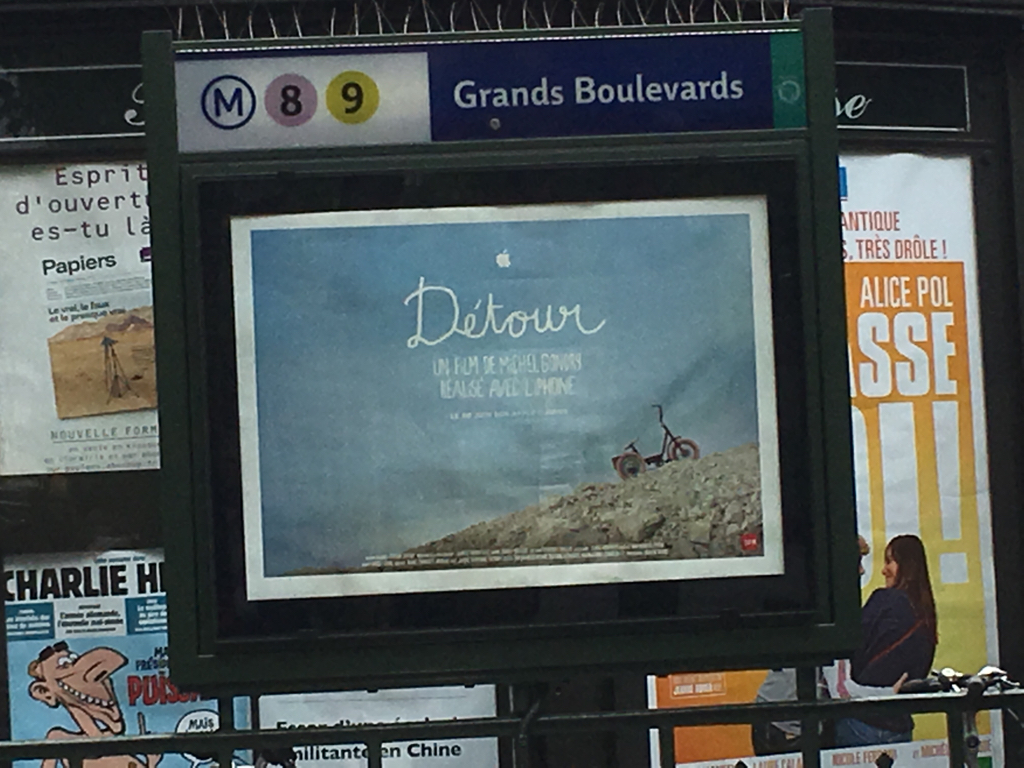 Détour : le film de Michel Gondry fait sa pub dans les Apple Store, les kiosques et le métro