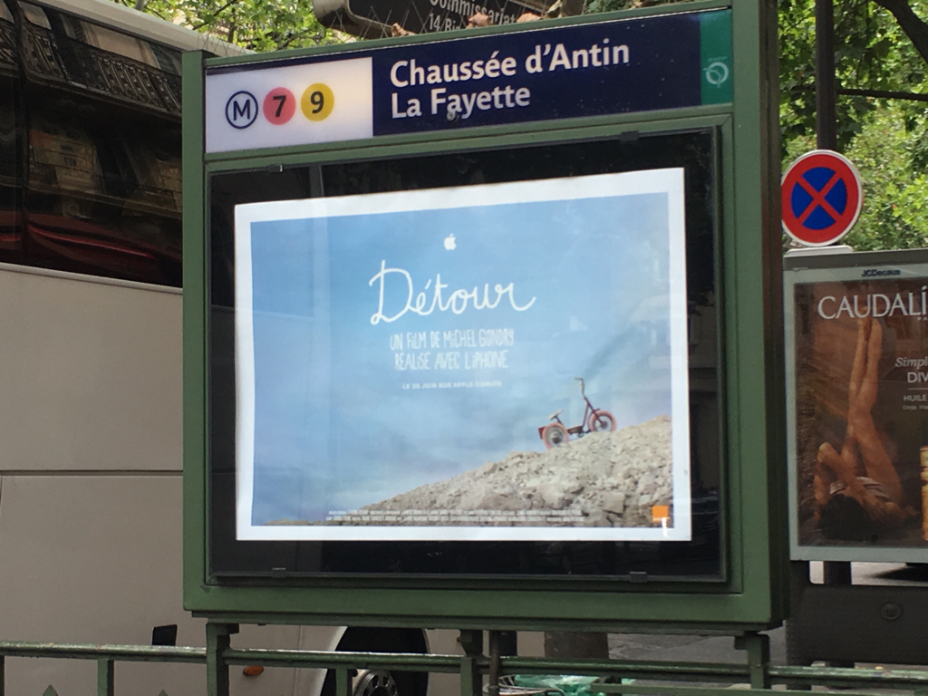 Détour : le film de Michel Gondry fait sa pub dans les Apple Store, les kiosques et le métro