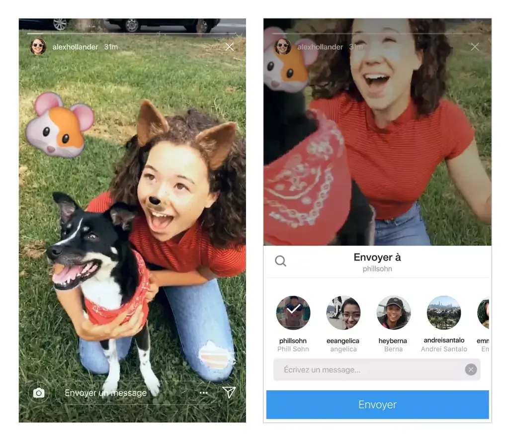 Instagram partage ses Stories en privé