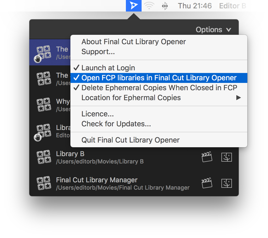 Partager ses bibliothèques Final Cut Pro, c'est enfin possible avec Final Cut Library Opener