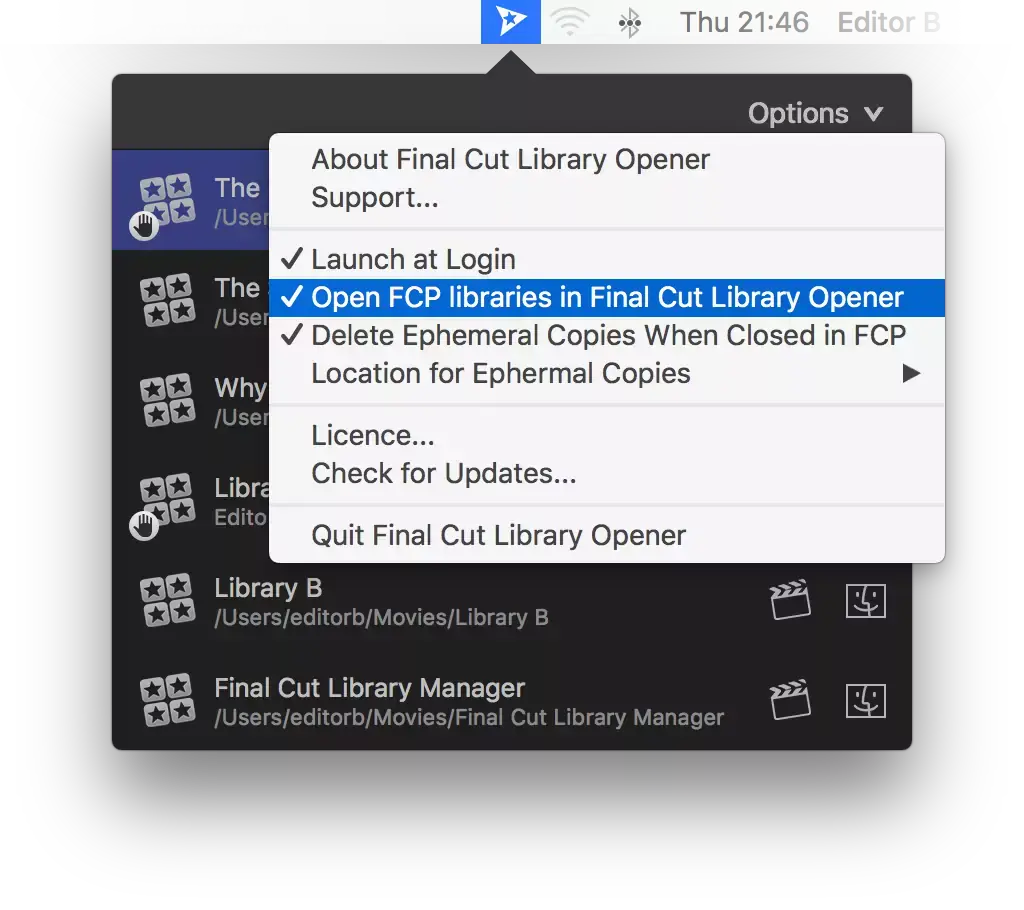 Partager ses bibliothèques Final Cut Pro, c'est enfin possible avec Final Cut Library Opener