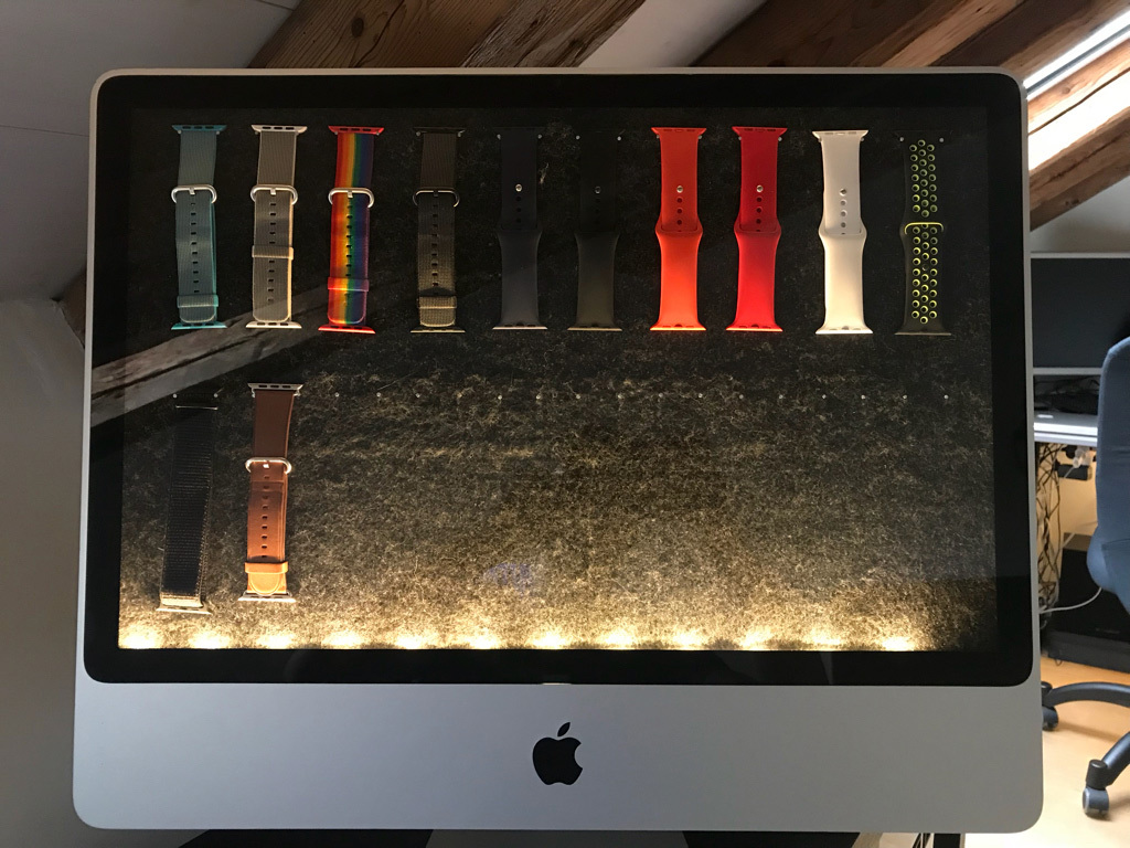 L'image du jour : quand un vieil iMac devient... un support pour bracelets d'Apple Watch