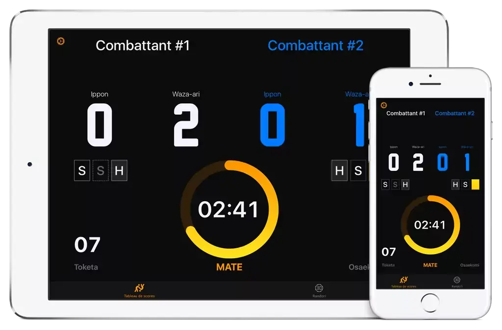 Judo Shiai pour iOS : l'app qui gère les combats de Judo