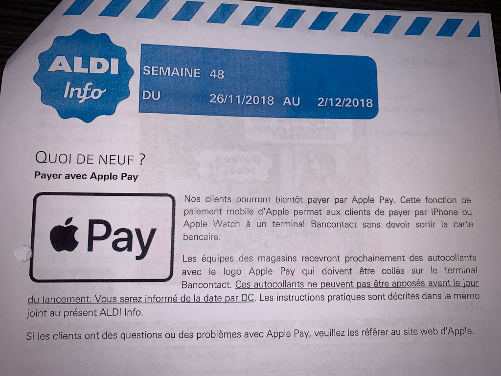 Apple Pay arrive en Belgique ! (une question de jours)