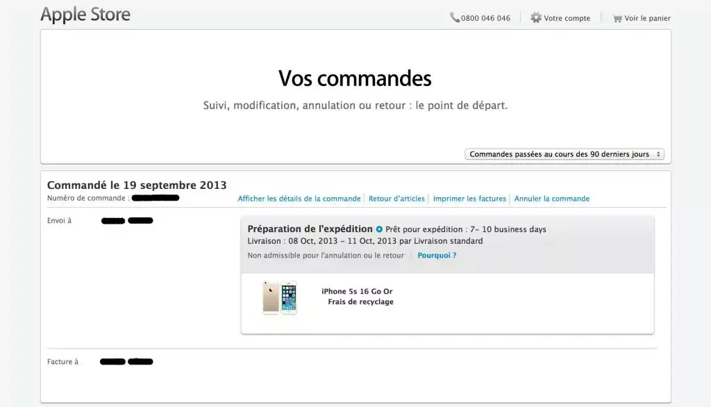 Apple Store : les premiers iPhone 5s prêts pour l'expédition