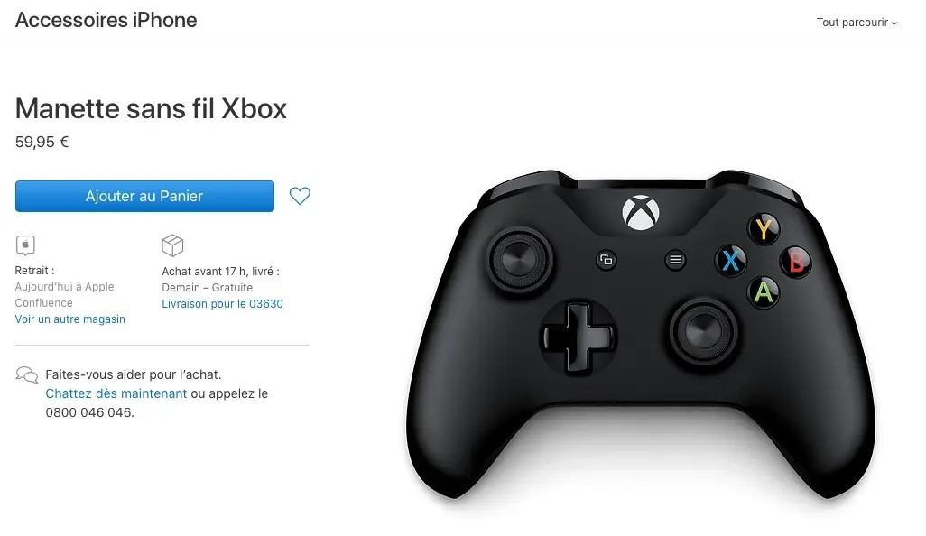 Désormais joueuse, Apple vend officiellement la manette Xbox One