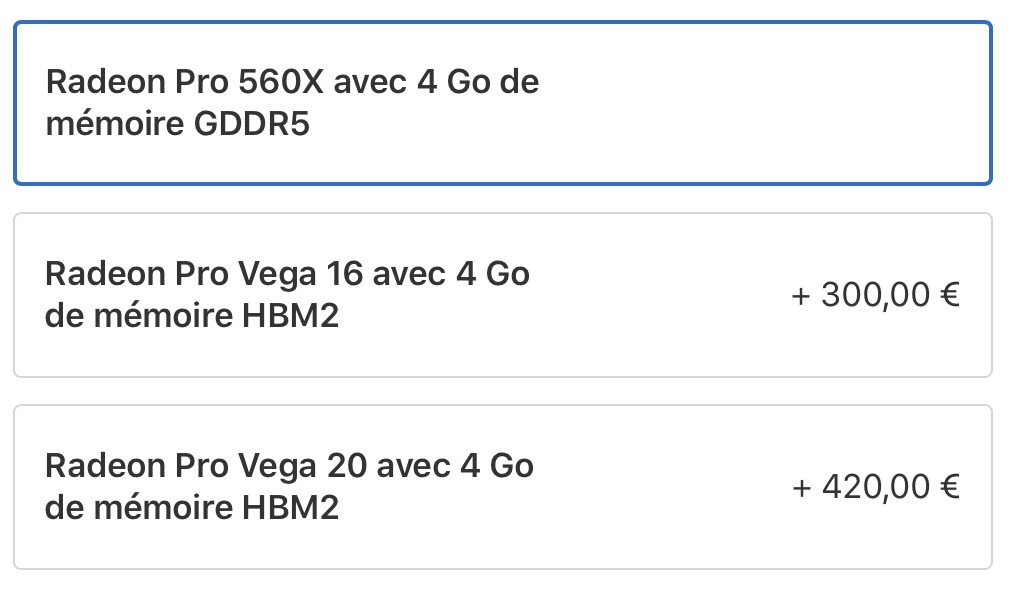 Nos premiers benchs des MacBook Pro 15" avec Radeon Pro Vega 16 et Vega 20