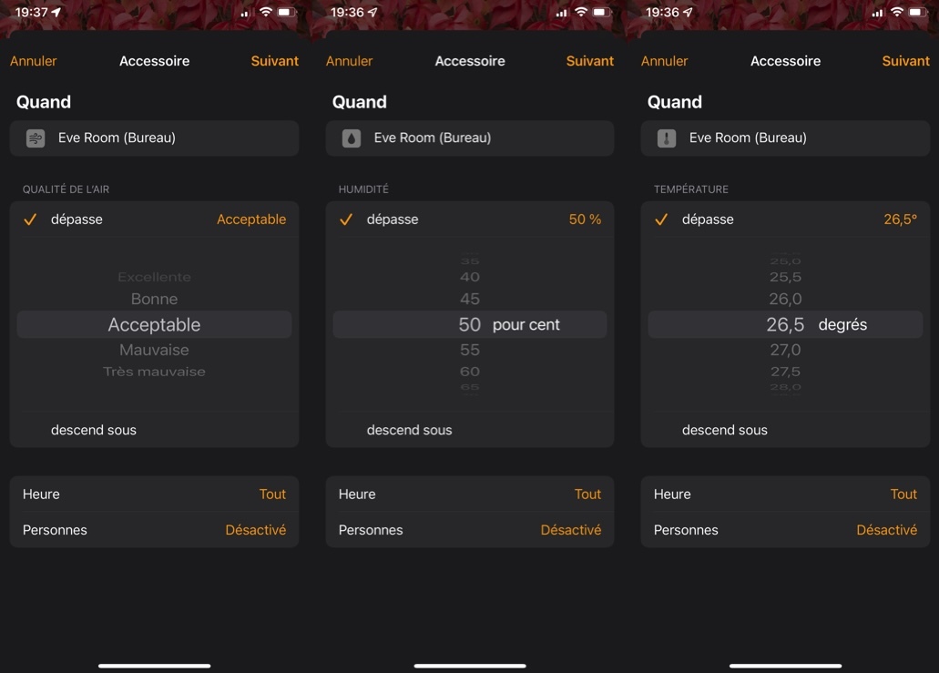 HomeKit iOS 15.1 : des automatisations basées sur les capteurs de température/humidité