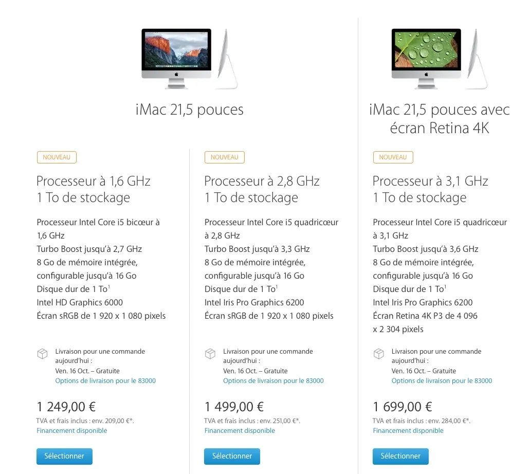 Nouveaux iMac Retina 4k et 5k : nos conseils d'achat