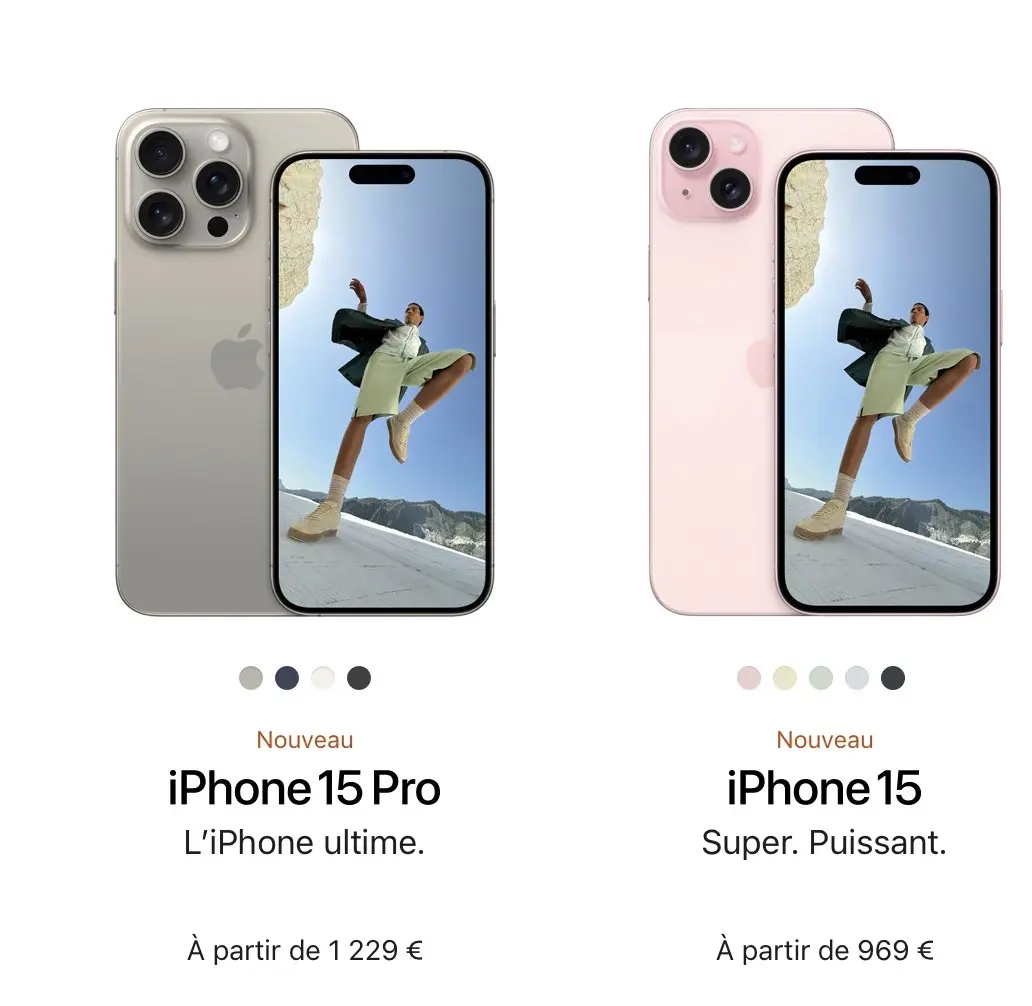 Détails cachés de l'iPhone 15 Pro : WiFi 6E, Thread, dimensions, bouton action, prix...