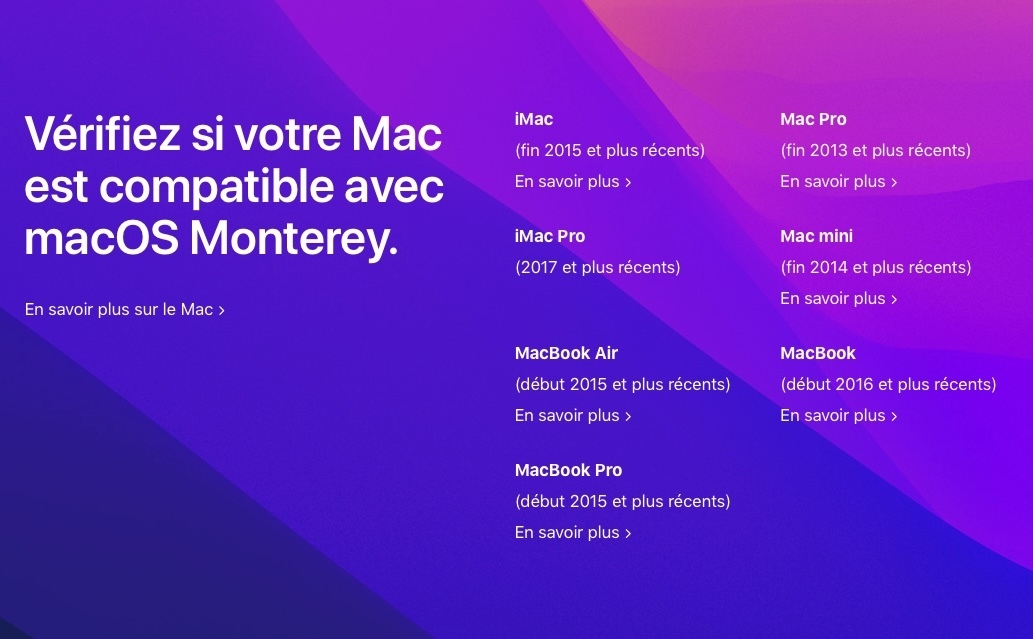 La version finale de macOS Monterey est disponible