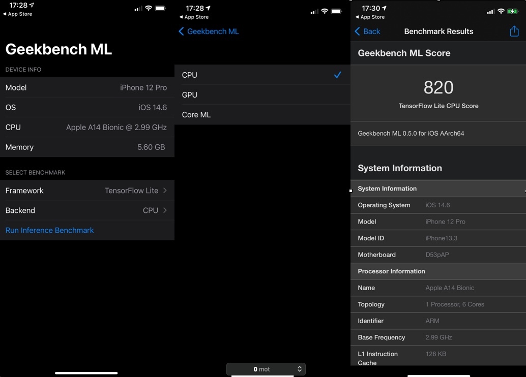 Ml Benchmark Geekbench ML : un benchmark pour les capacités d'apprentissage automatique