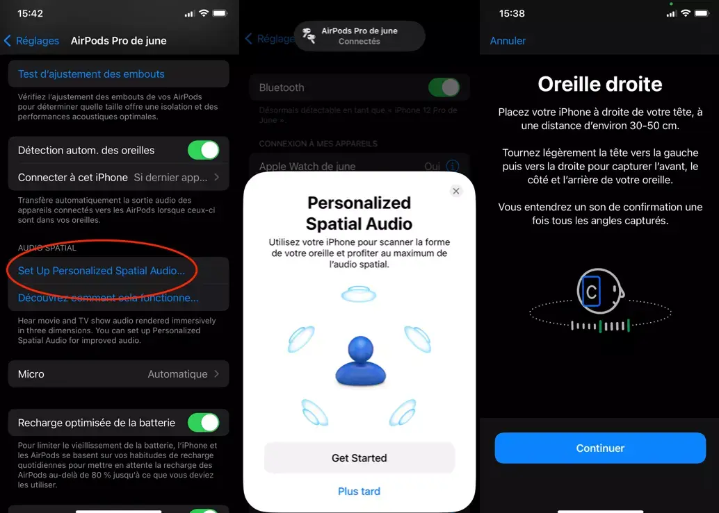 Comment personnaliser l'écoute en audio spatial avec iOS 16