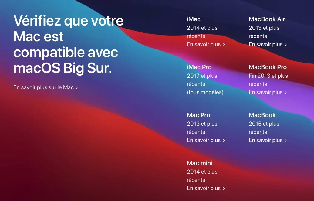 La version finale de macOS Big Sur est disponible