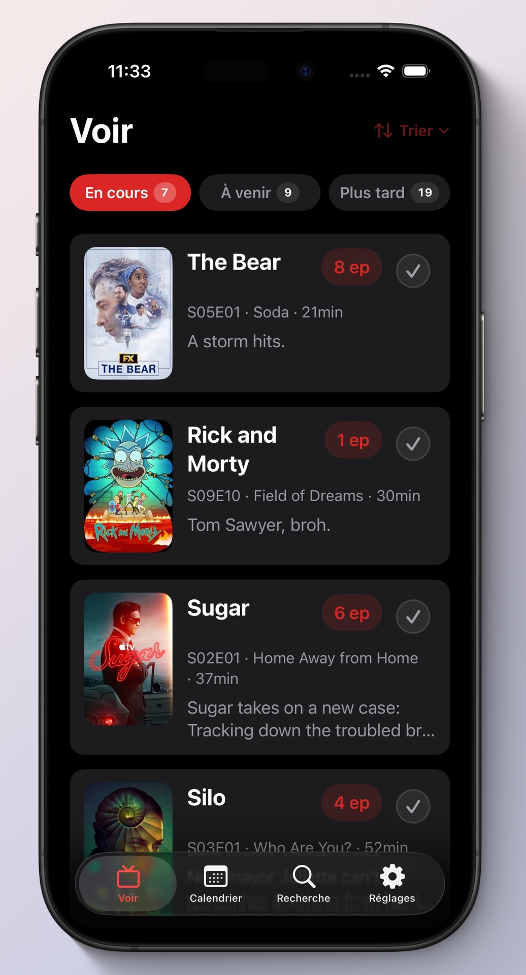 L'application native SwiftUI, au final assez proche du prototype.