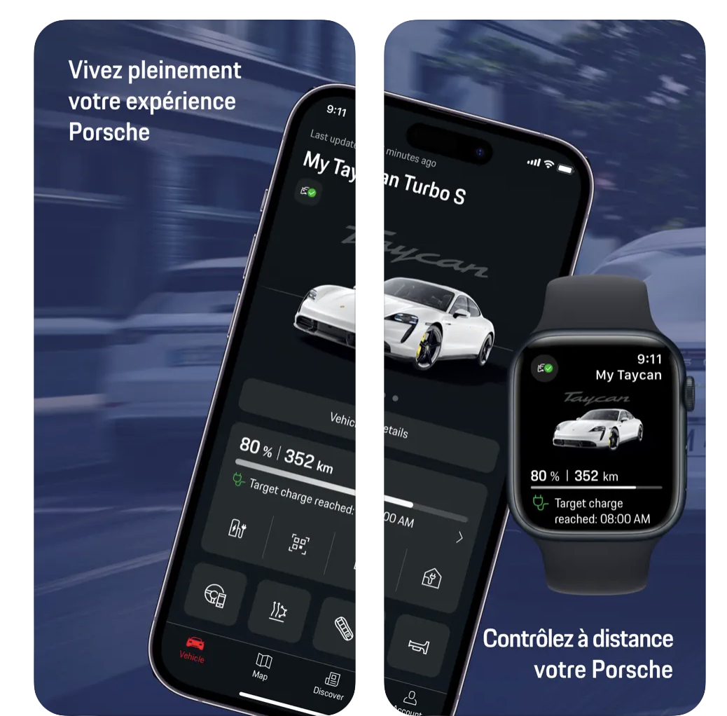 MyPorsche : le planificateur CarPlay et l'app Apple Watch dispos en Europe !