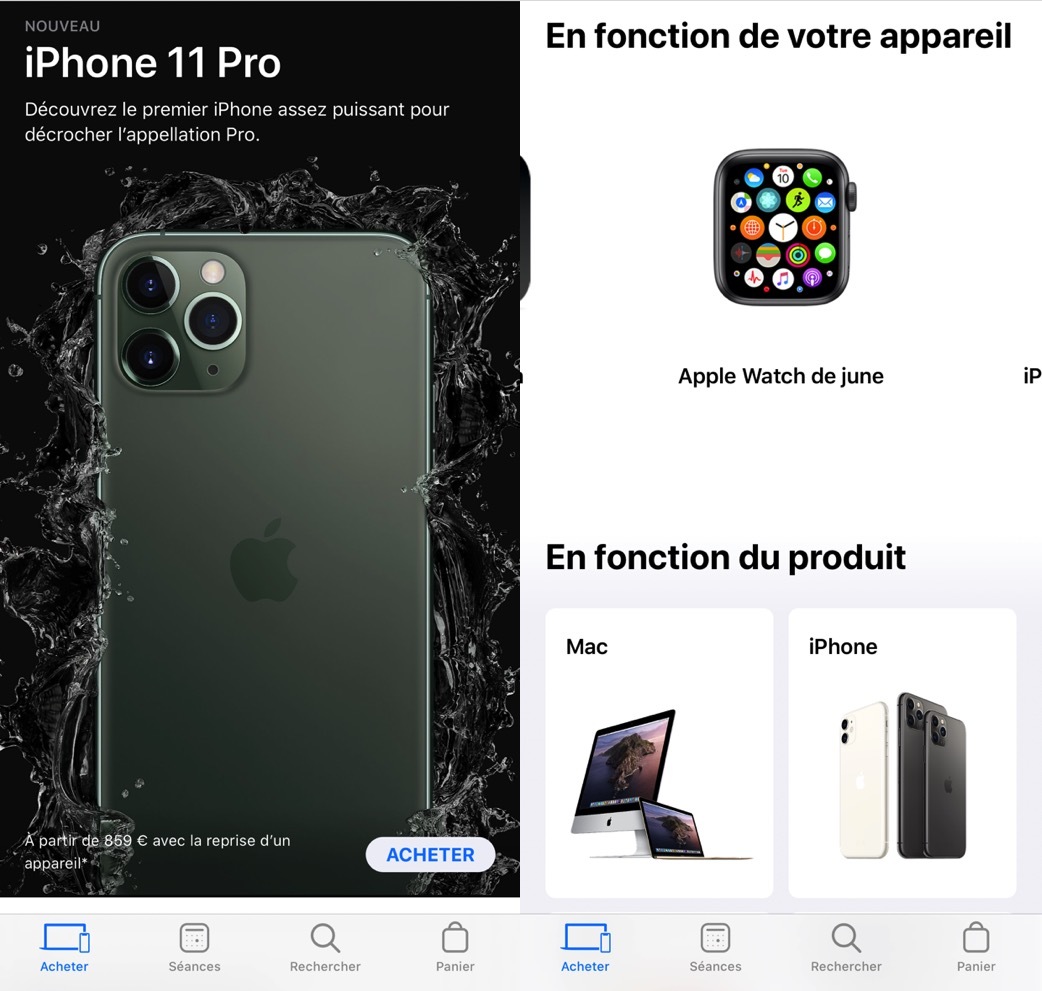 Pour les fêtes, Cupertino revoit l'interface de l'application Apple Store