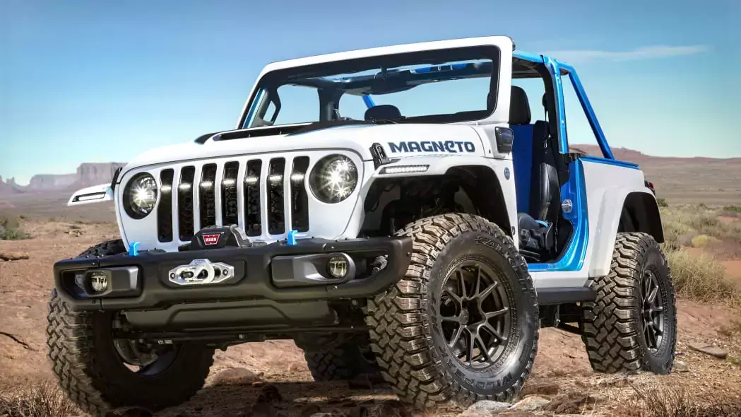 VE : Jeep présente un prototype de "Wrangler Magneto" (avec une boite de vitesses)