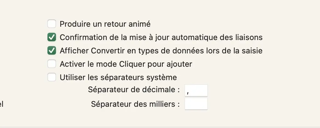 Excel/Suisse : Apple a "oublié" le réglage de la décimale (point/virgule) avec macOS Ventura