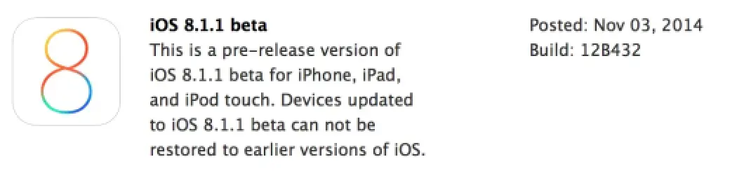 iOS 8.1.1 est disponible en bêta