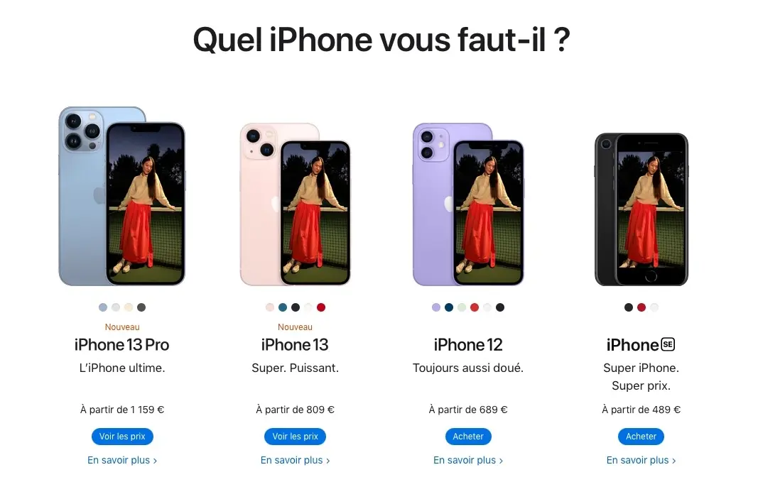 Les iPhone 13/mini/Pro/Max embarquent autant de RAM que la génération précédente