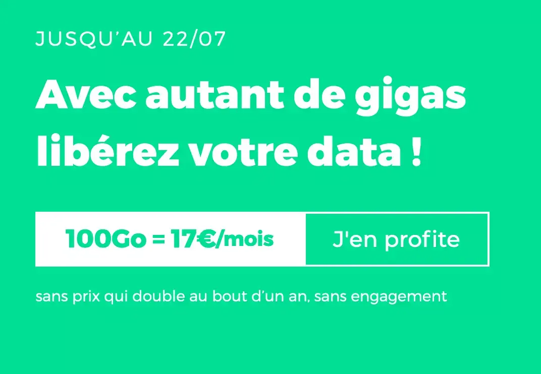 Bons Plans opérateurs : des offres sans engagement de 12,99 à 16,99€ (de 60 à 100Go) !