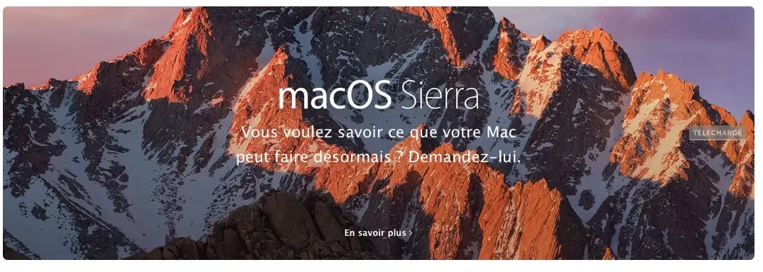 macOS Sierra est téléchargé automatiquement chez les utilisateurs d'El Capitan