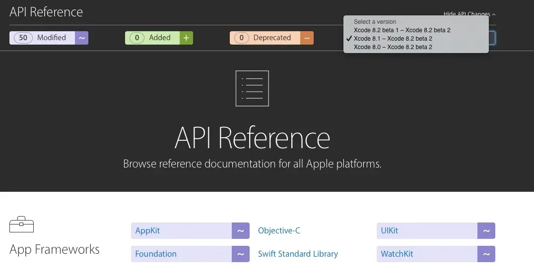 Développement : Apple facilite la navigation dans la doc et la différenciation des SDK