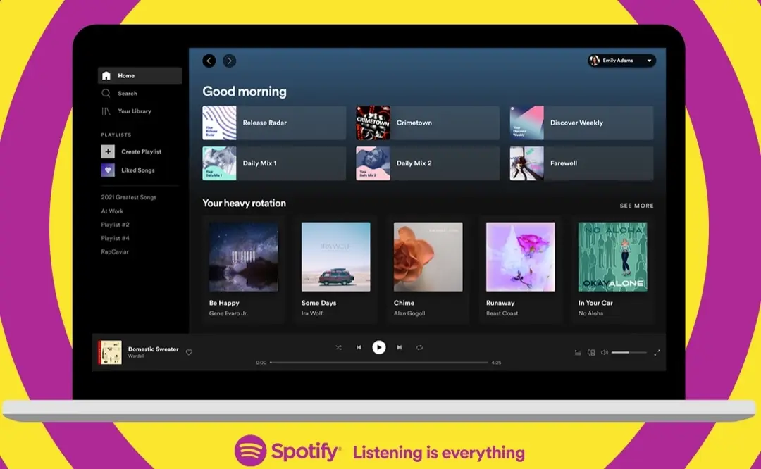 Spotify revoit l'interface de la Web App et de l'App de bureau