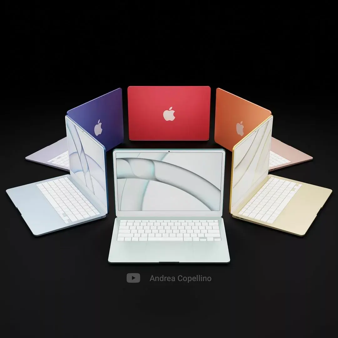 Le MacBook Air aux couleurs de l'iMac M1 plait beaucoup aux designers [concept]