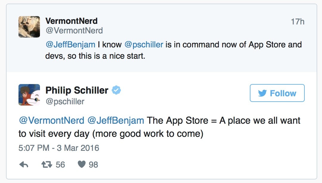 Phil Schiller veut donner envie aux utilisateurs de visiter l'App Store tous les jours