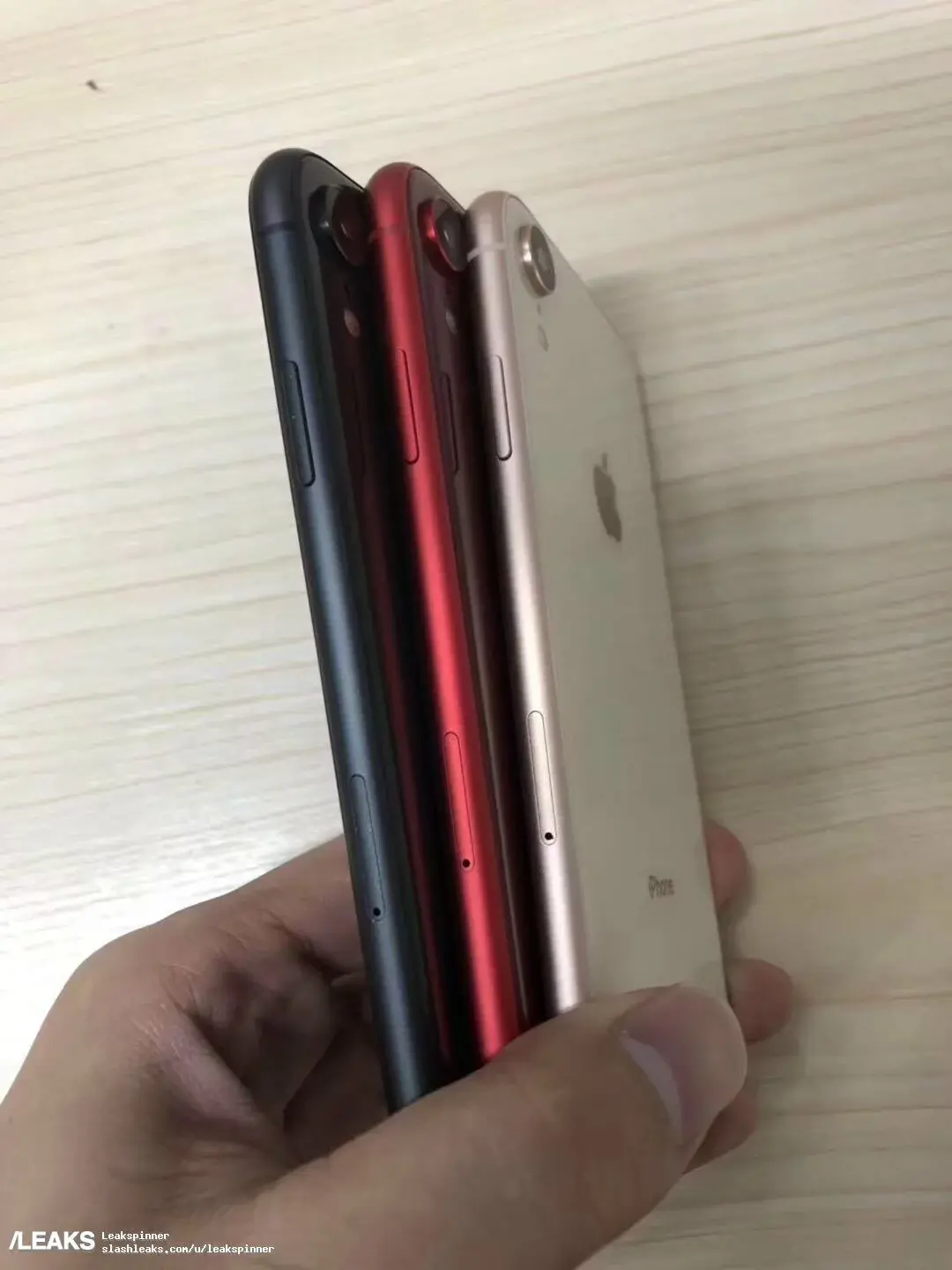 L'image du jour : un vrai proto d'iPhone Xc (LCD, 6,1"), avec ses trois couleurs (et sa double-SIM)