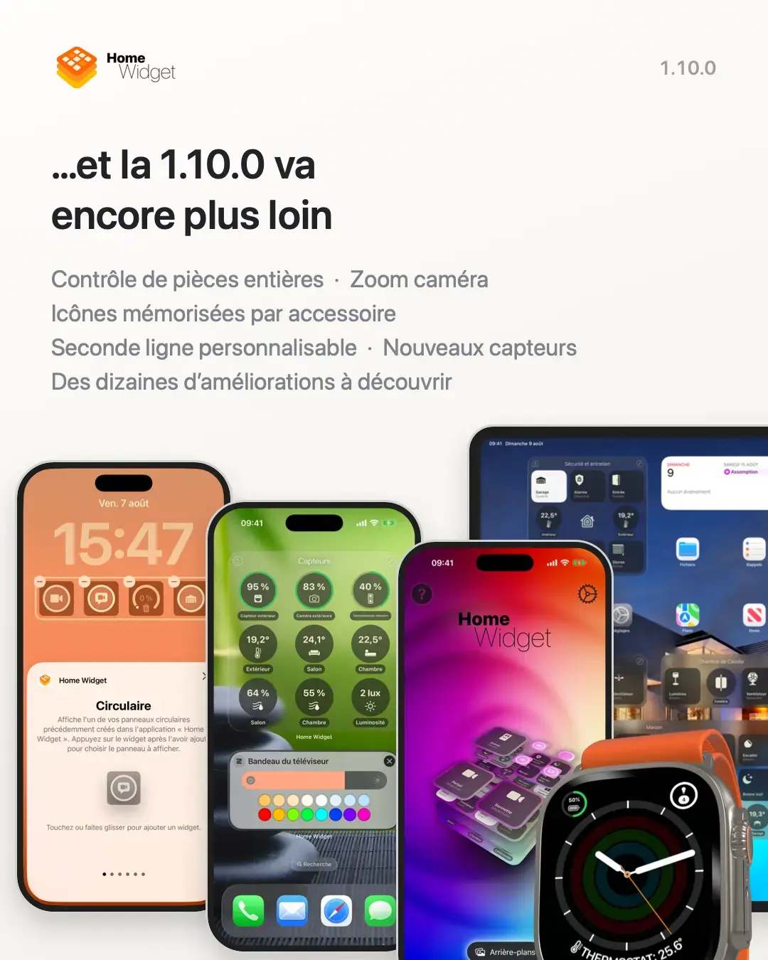 Home Widget 1.10 veut (presque) vous faire oublier l&rsquo;app Maison d&rsquo;Apple