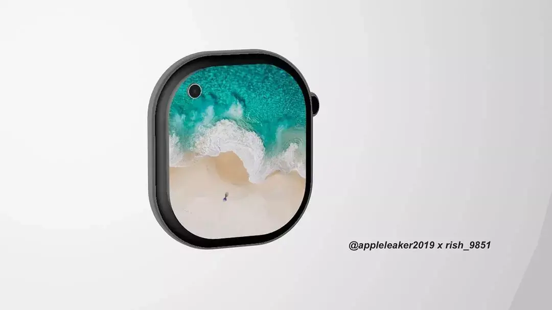 Concept : une Apple Watch Series 5 ni ronde, ni carrée, noir profond ou or 18 carats