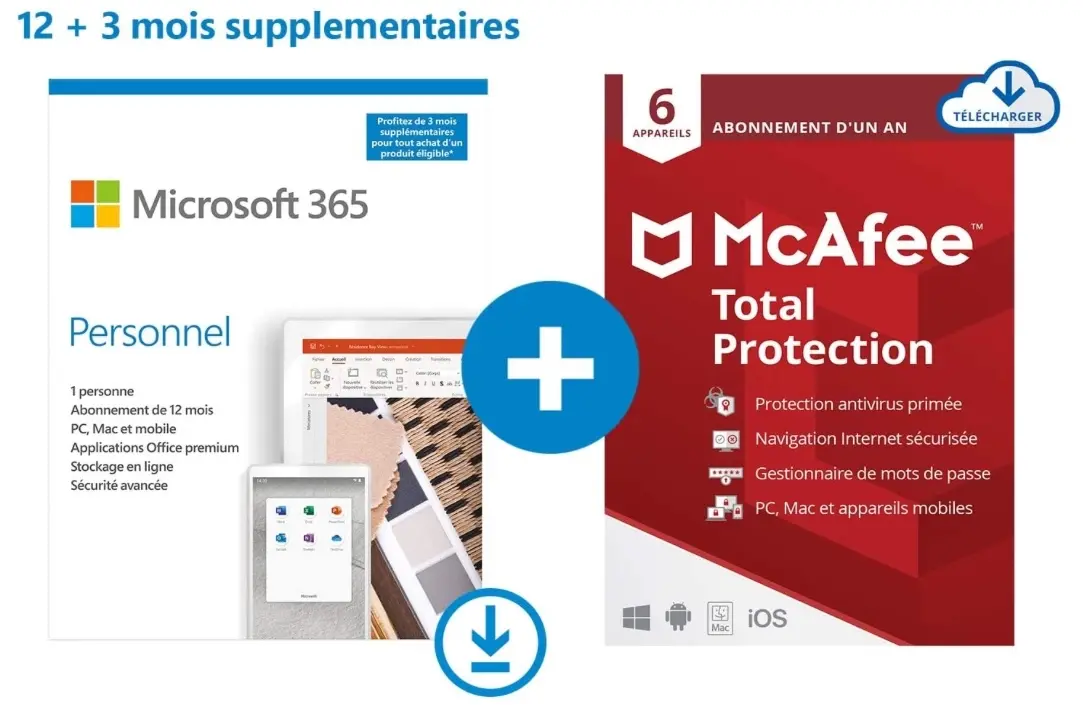 Promos : 15 mois de Microsoft 365 + McAfee à 69€, MX Keys à 99€, MX Master 3 à 84€