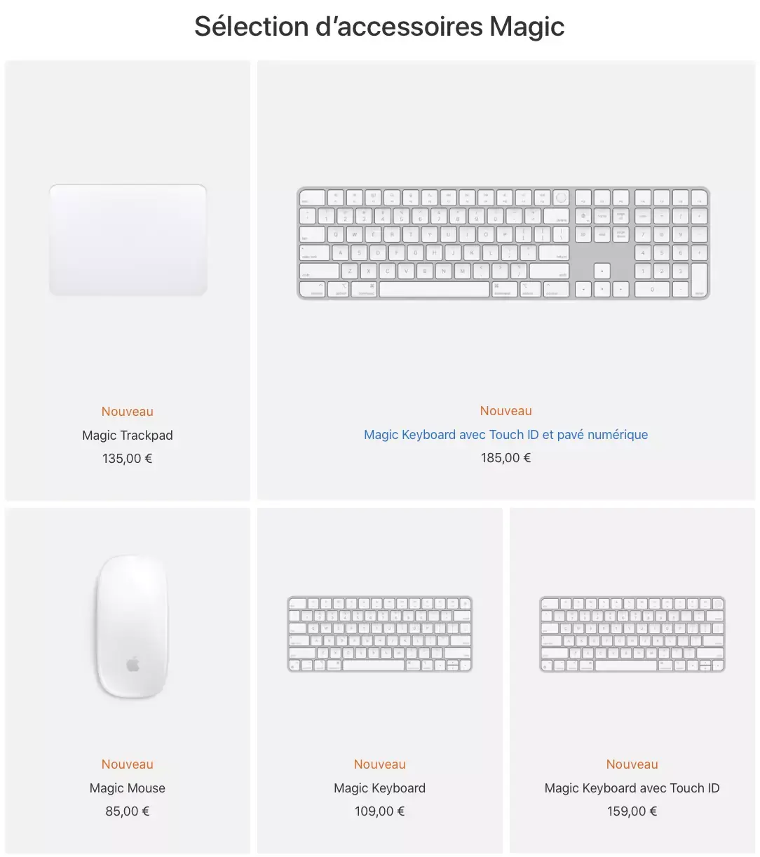 Apple vend le Magic Keyboard avec Touch ID sans/avec pavé numérique (159/185€)