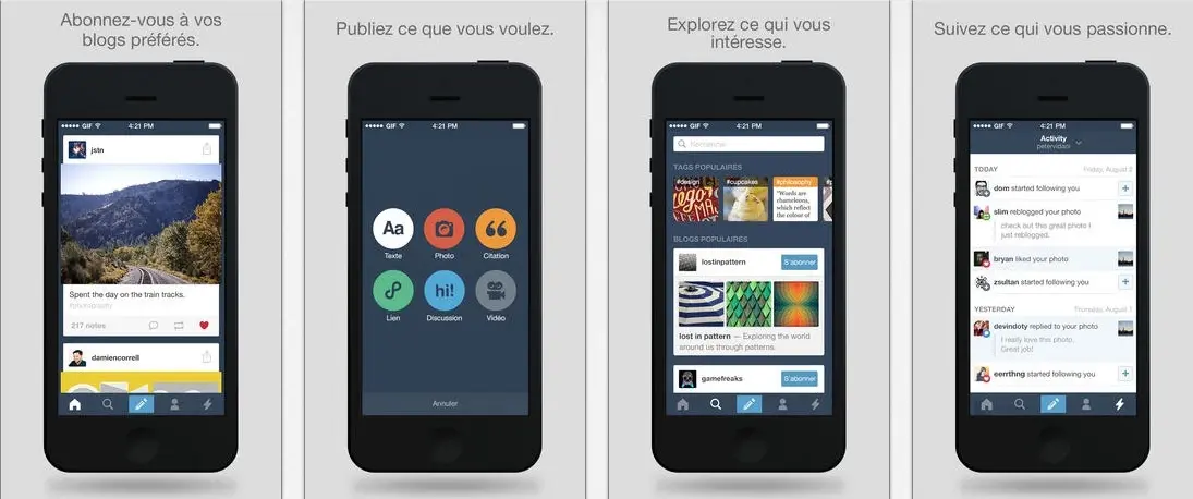 Tumblr iOS se fait refaire l'interface