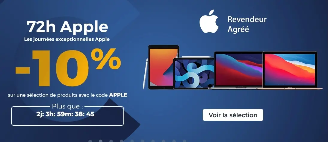 Promos : 10% sur la gamme Apple (AirPods Pro à 179€), B&O H4 à 150€ (au lieu de 300€)