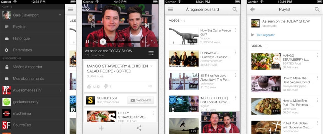 YouTube iOS passe en version 2.0, nouveau design