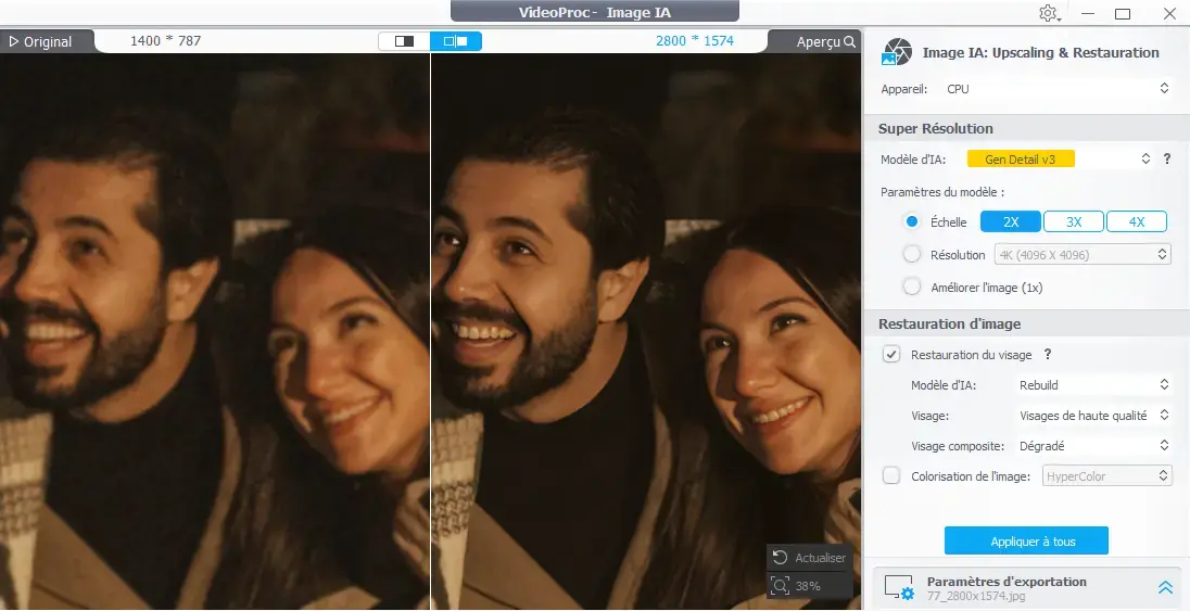 VideoProc Converter AI&nbsp;: l&rsquo;IA peut vraiment sauver vos vieilles photos et vid&eacute;os&nbsp;(promo -55%)