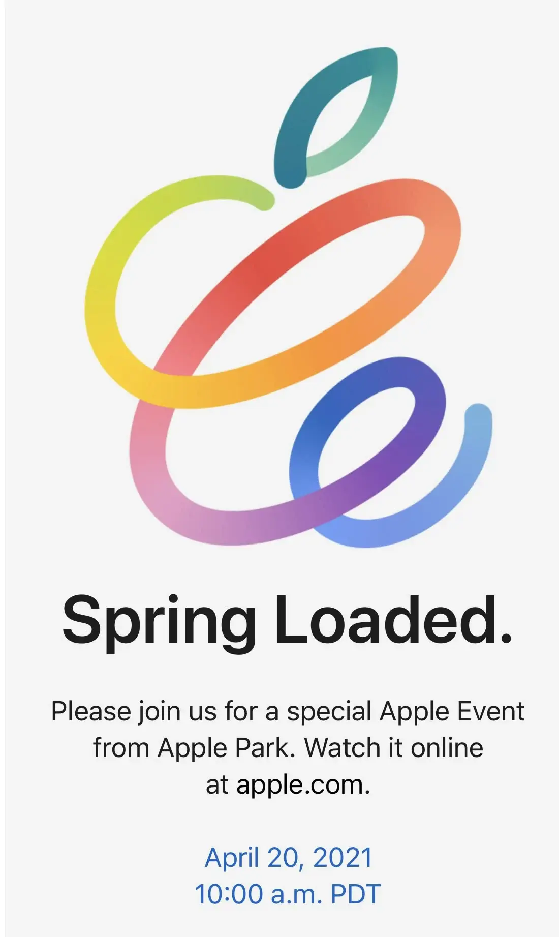 L'Apple Event aura bien lieu de 20 avril