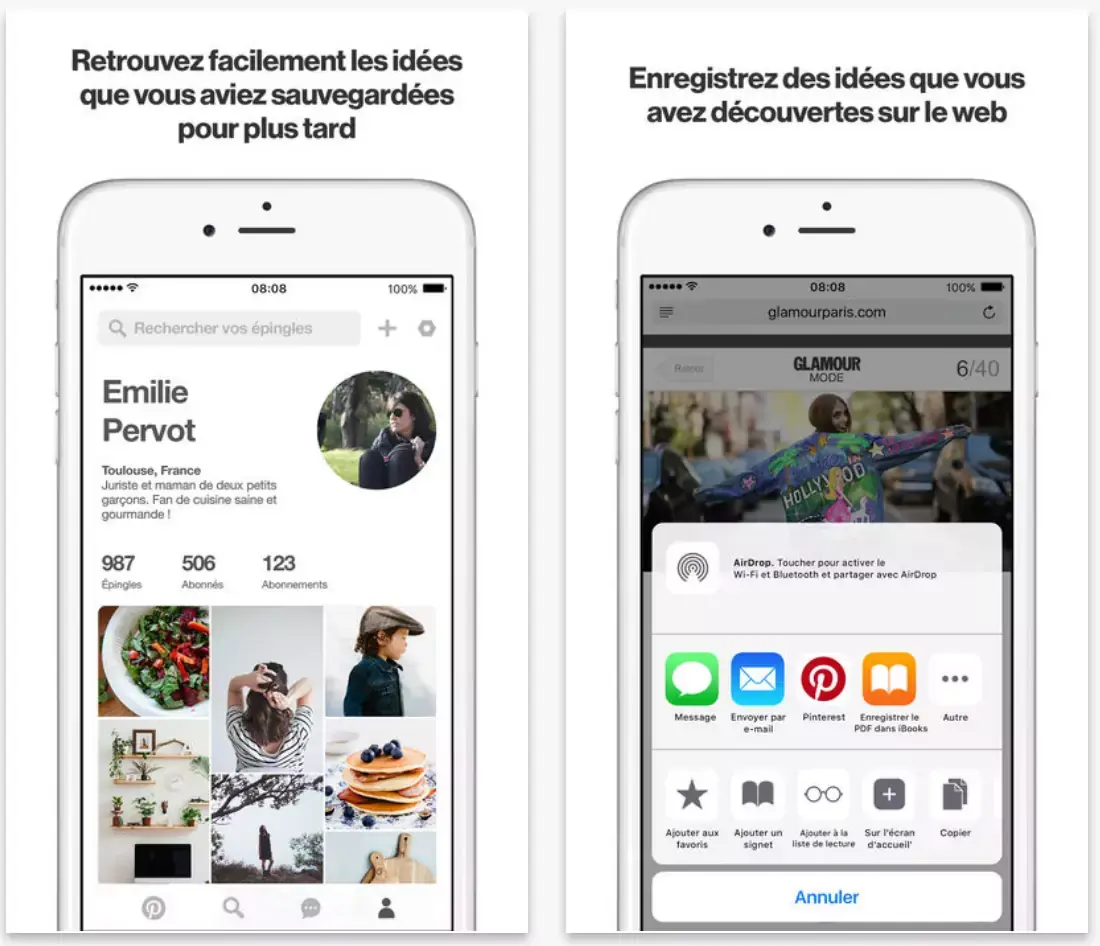 Pinterest et Instapaper suivent le mouvement (et se mettent aussi au glisser-déposer)