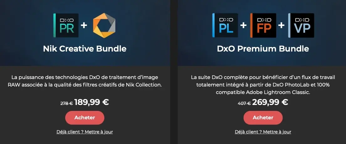 -30% sur la Nik Collection 4 et des promos sur les bundles logiciels de DxO