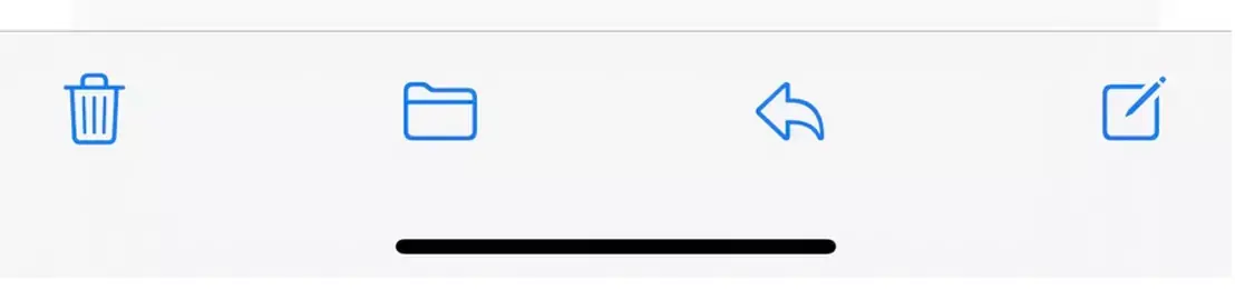 iOS 13.4 modifie encore la Toolbar de Mail