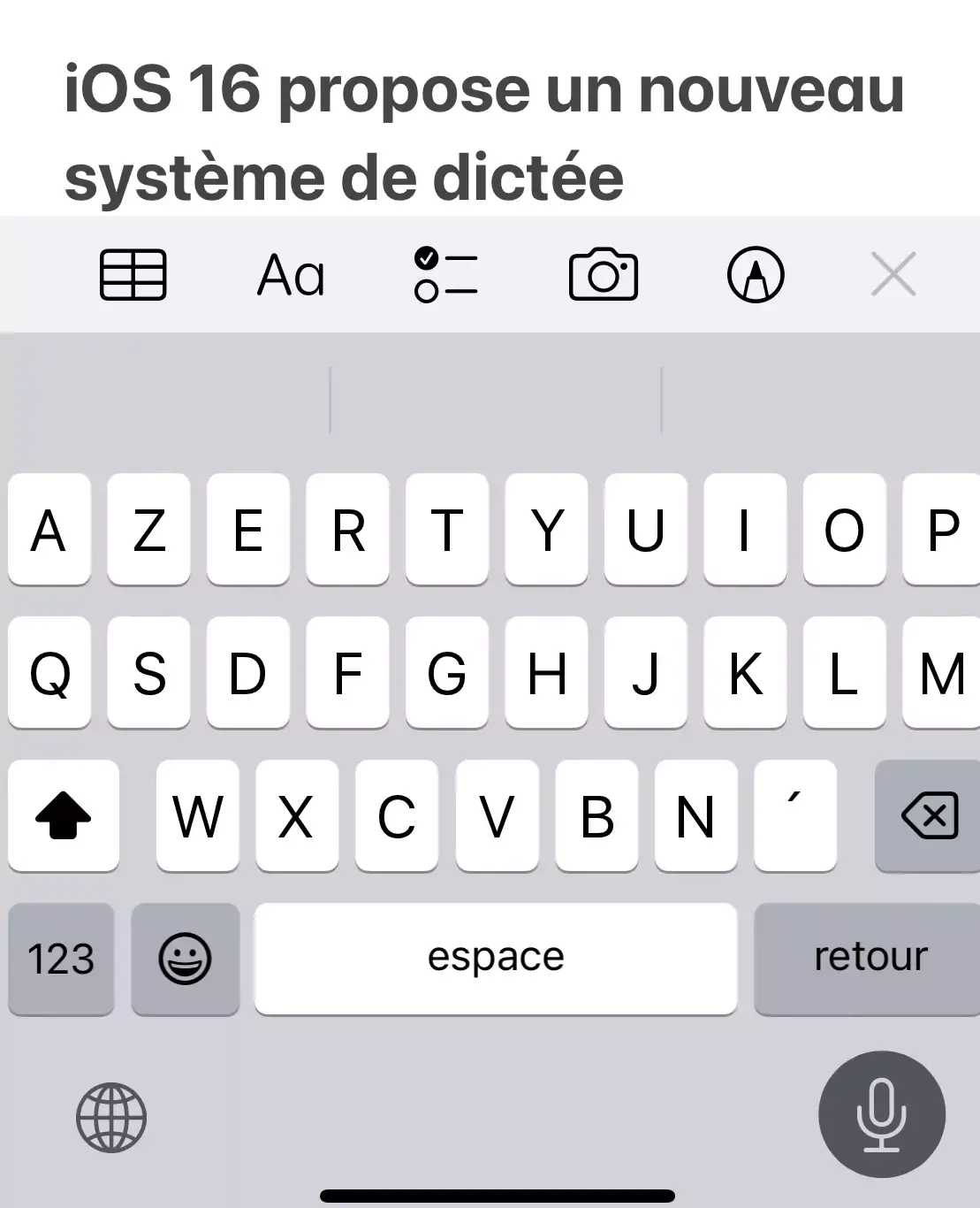 iOS 16 améliore la dictée (fonction et interface) !